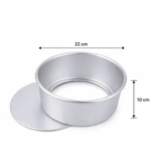 MOLDE TORTA ALUM. N 22 DIAM X 10 CM ALTO DESMONTABLE