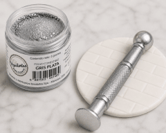 POLVO COMESTIBLE GRIS PLATA KREATORTA