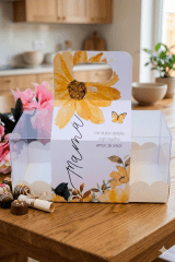 CAJA ACETATO 24x14x8 - DÍA MAMA FLOR AMARILLA