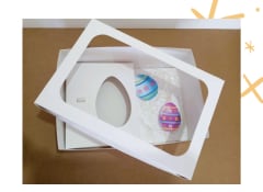 CAJA BLANCA HUEVO PASCUA 23X13.5X6