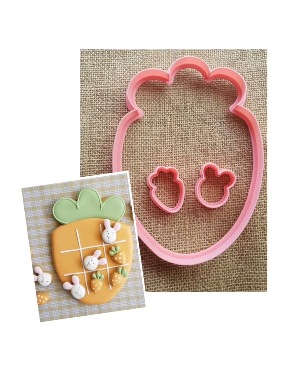 CORTADOR DE GALLETA 15 CM ZANAHORIA + 2 MINI CORTADORES1