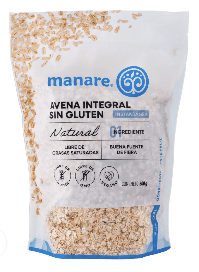 AVENA SIN GLUTEN INSTANTANEA 800G MANARE1