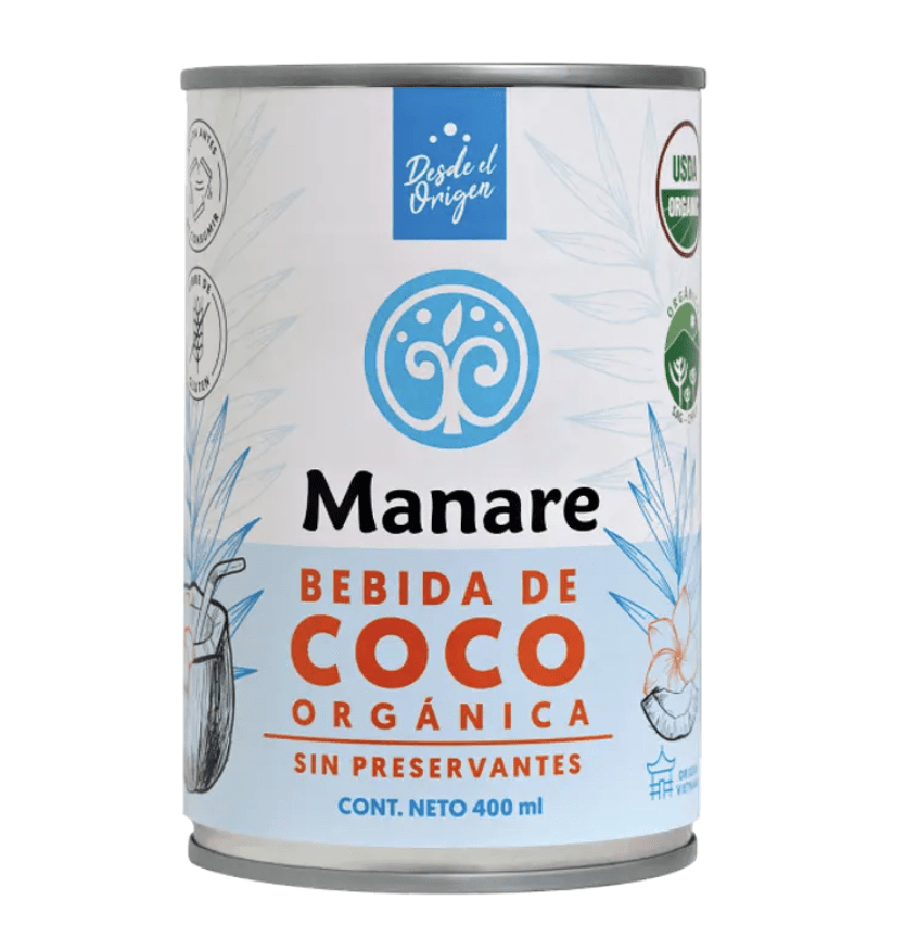 BEBIDA DE COCO ORGANICA 400 ML MANARE1