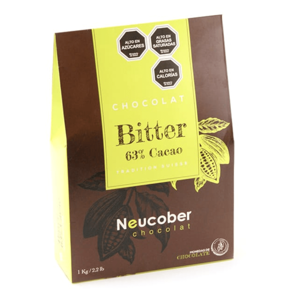 CHOCOLATE MONEDAS BITTER 63% CACAO 1KG NEUCOBER1