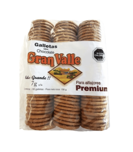 GALLETAS DE ALFAJOR SABOR CHOCOLATE GRAN VALLE1