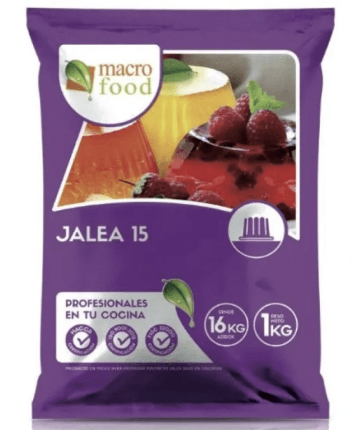 GELATINA JALEA 15 PIÑA 1 KG MACRO FOOD1