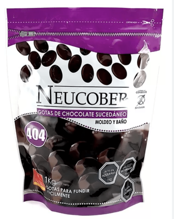 GOTAS CHOCOLATE AMARGO SUAVE MOLDEO 1 KG NEUCOBER1