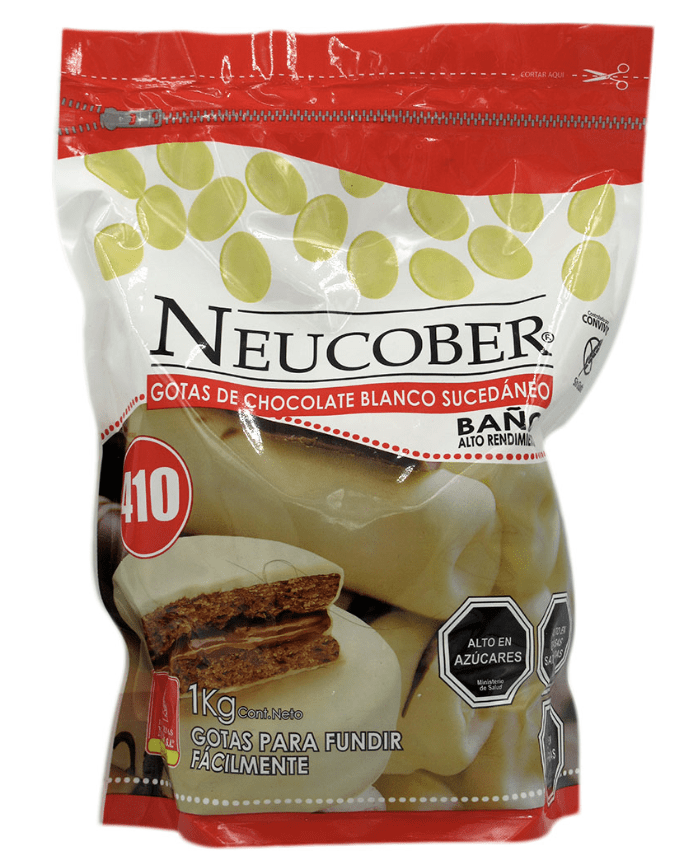 GOTAS CHOCOLATE BLANCO BAÑO ALFAJOR SUCEDANEO 1KG NEUCOBER1