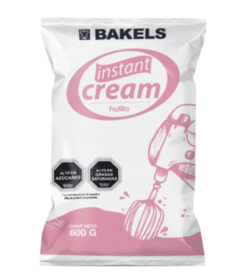 INSTANT CREAM FRUTILLA 600G BAKELS1