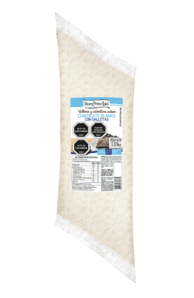 MANGA DE RELLENO COBERTURA SABOR CHOCOLATE BLANCO CON COOKIES 1KILO1
