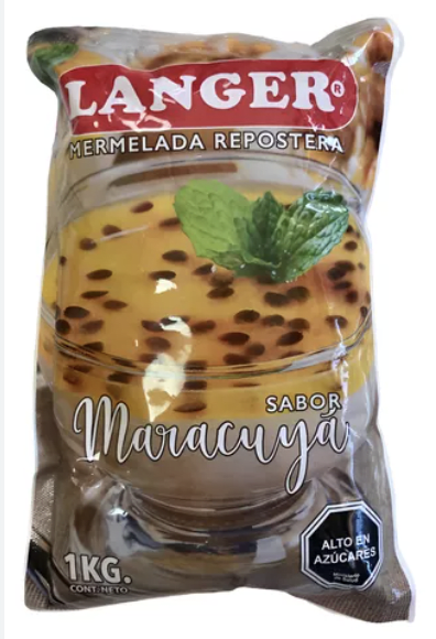 MERMELADA MARACUYÁ BOLSA LANGER 1 KILO1