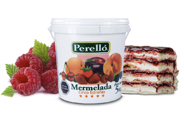 MERM. FRAMBUESA BALDE CINCO ESTRELLAS 5 KILOS PERELLO1