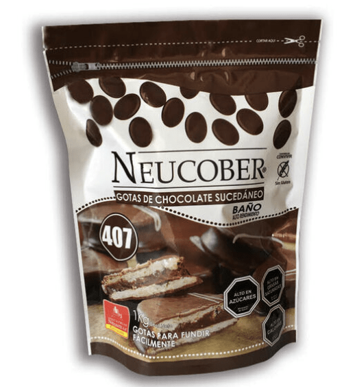 GOTAS CHOCOLATE SEMIBITTER BAÑO ALFAJOR 1 KG NEUCOBER1