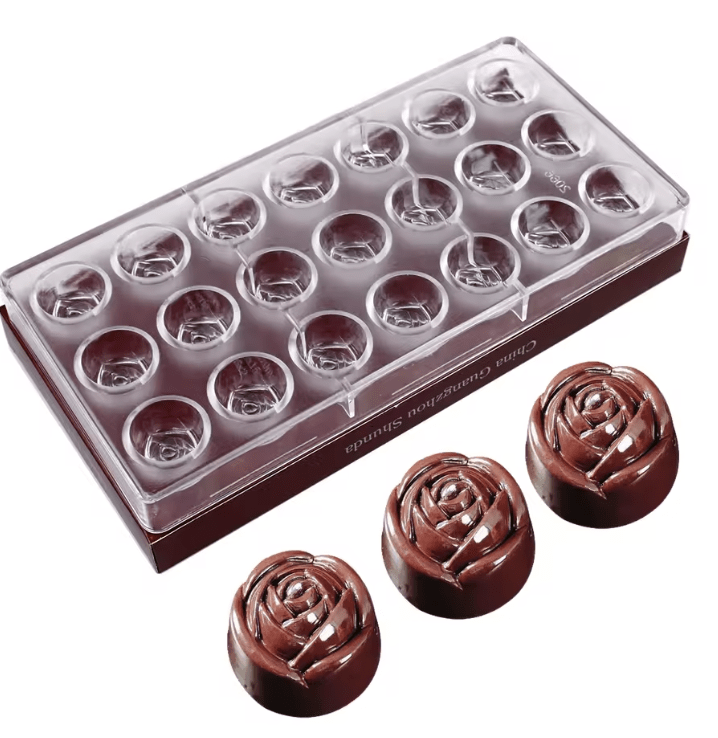 MOLDE ACRILICO P/CHOCO S652-7 - ROSAS1