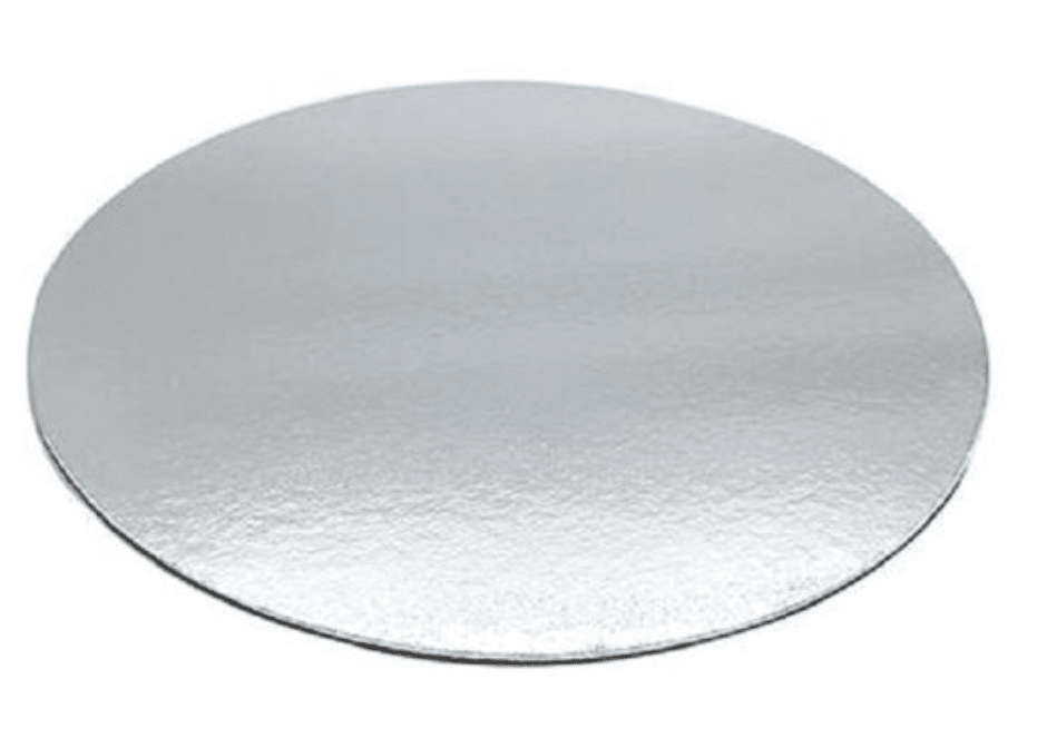 BASE DE CARTON PLATEADO 25 CM/ UNIDAD1