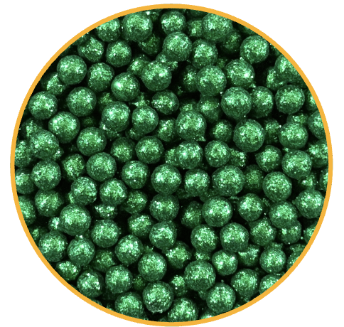 PERLA DIAMANTADA MEDIANA 50 GR - VERDE BANDERA1