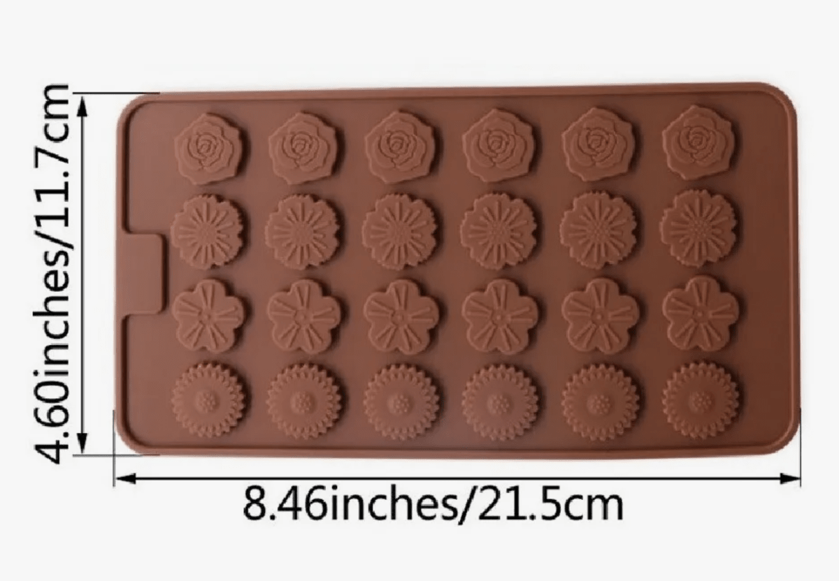 MOLDE DE SILICONA P/CHOCO JSC1882 FLORES1