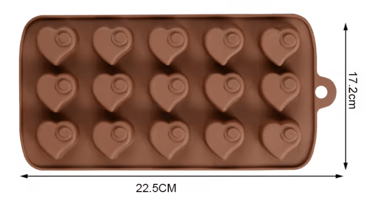 MOLDE DE SILICONA P/CHOCO JSC2119 - CORAZON1