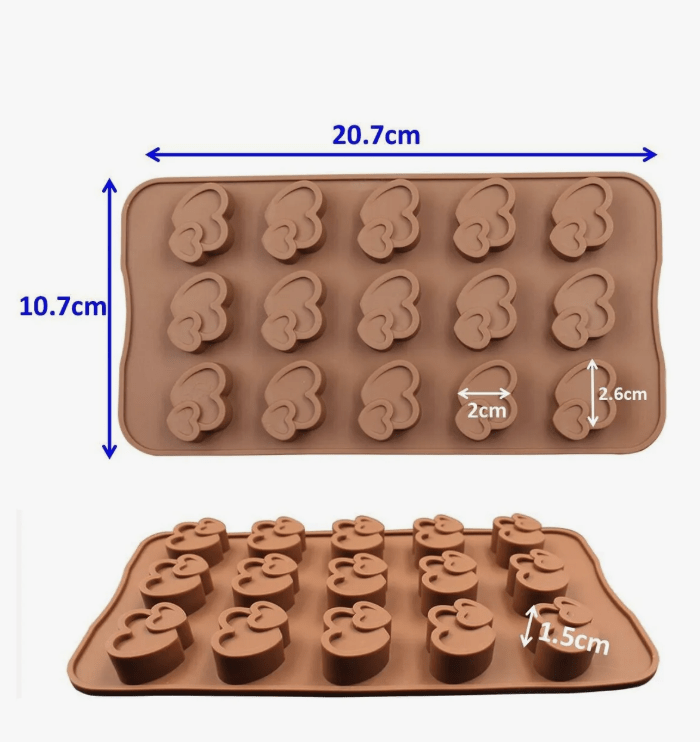 MOLDE SILICONA P/CHOCO JSC2763 - CORAZON2