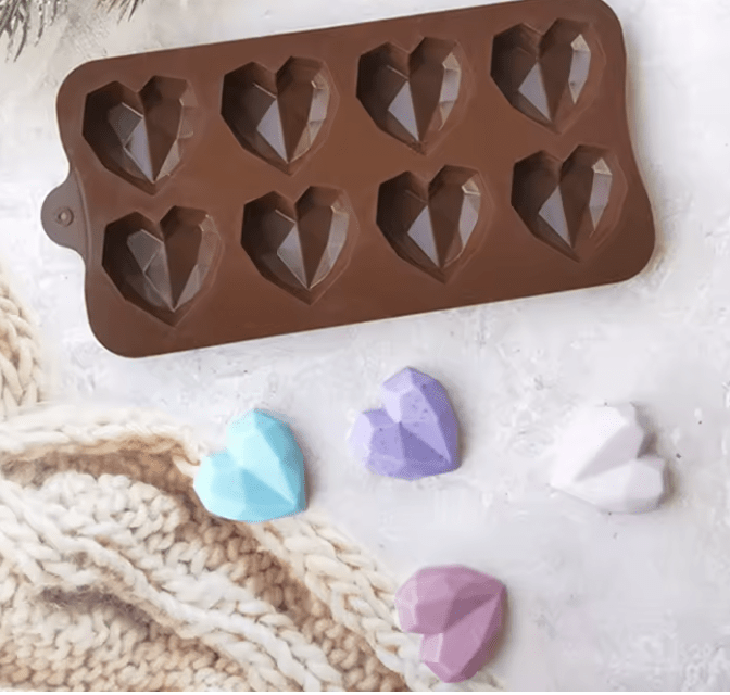 MOLDE/SILICONA CORAZON GEOMETRICO3
