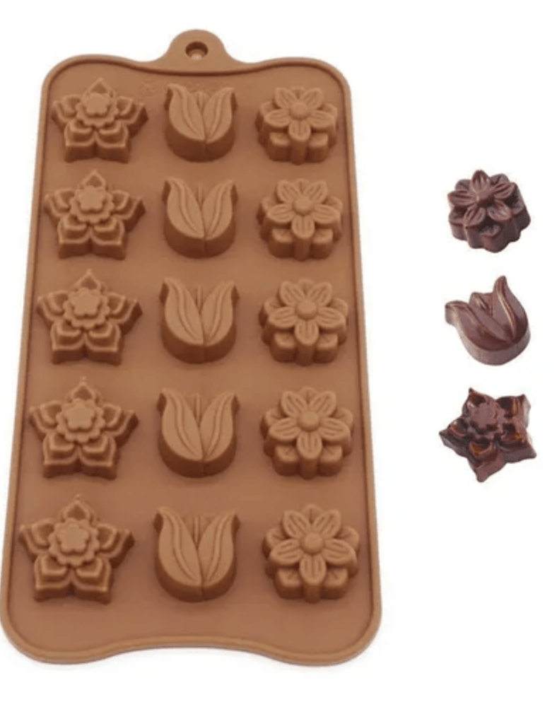 MOLDE SILICONA P/CHOCO JSC1901 - FLORES1