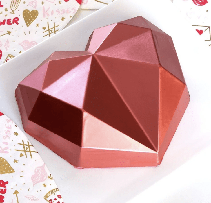 MOLDE 3 PARTES CORAZON DIAMANTADO 500GR - BWB2