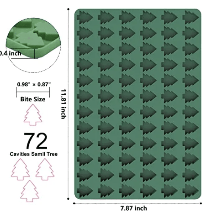 MOLDE DE SILICONA PINOS NAVIDAD3