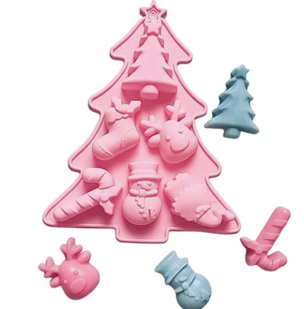MOLDE DE SILICONA ARBOL NAVIDAD VARIEDAD3