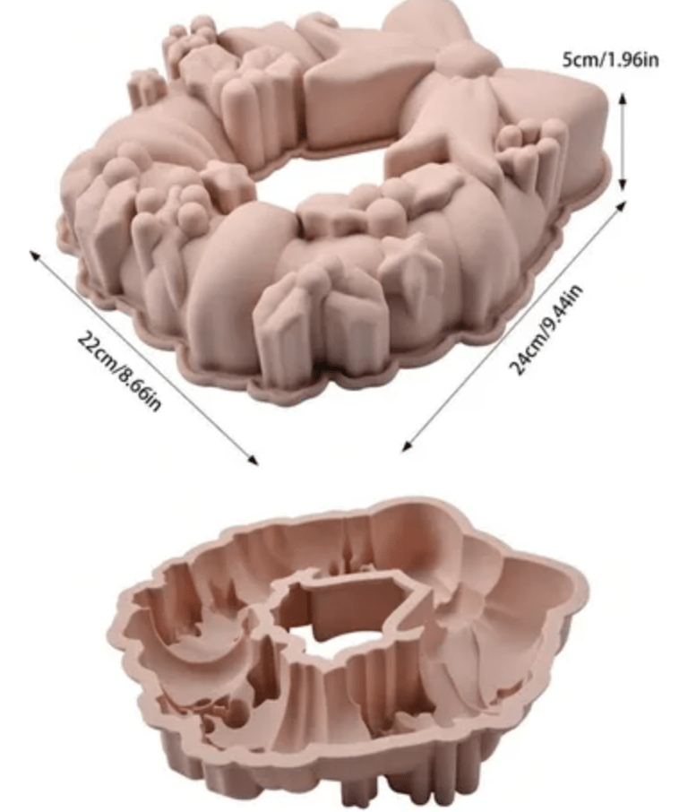 MOLDE DE SILICONA ROSCA NAVIDEÑA JSC41572