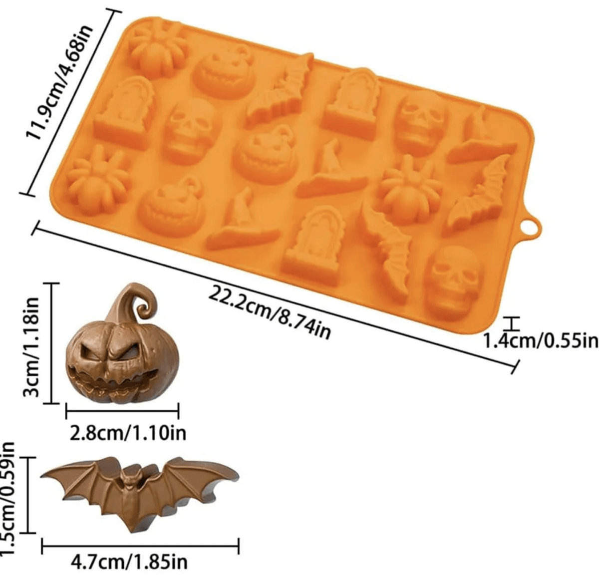 MOLDE DE SILICON HALLOWEEN SURTIDO 13