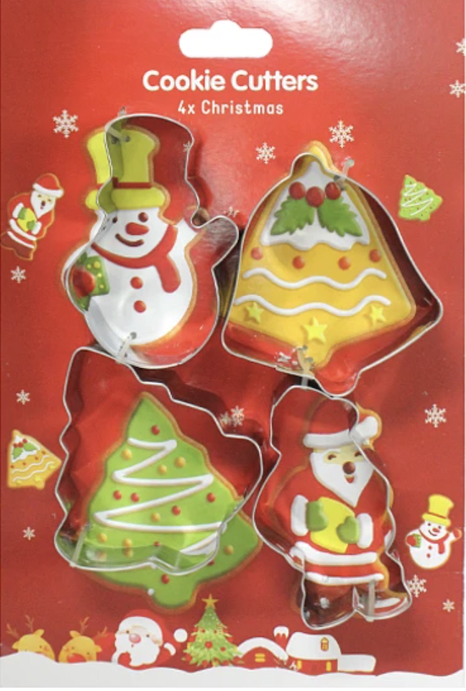 CORTADOR DE GALLETAS NAVIDAD 4 PCS 570151