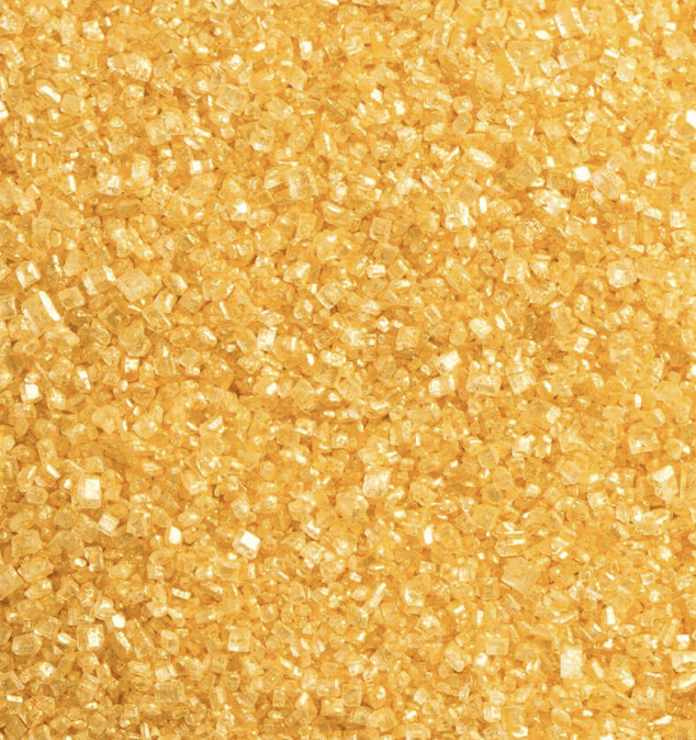 DECORACIÓN AZUCAR CRISTAL ORO 148 GRS1