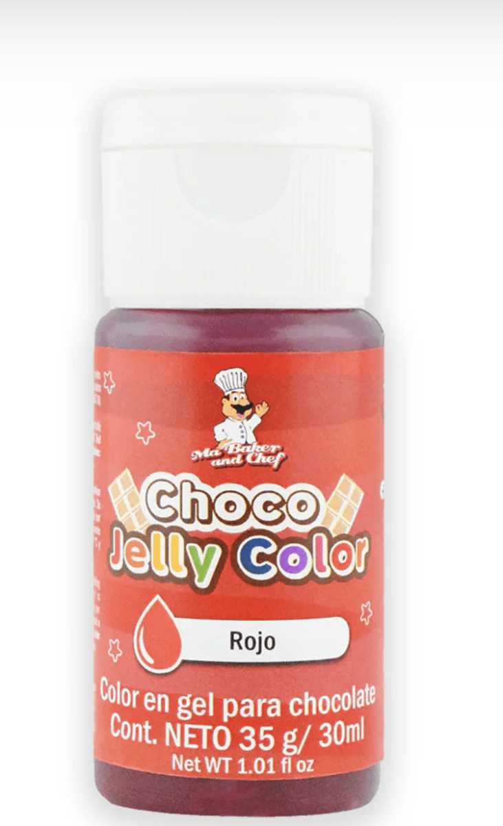 CHOCO JELLY COLOR ROJO GEL PARA CHOCOLATE 35 G1