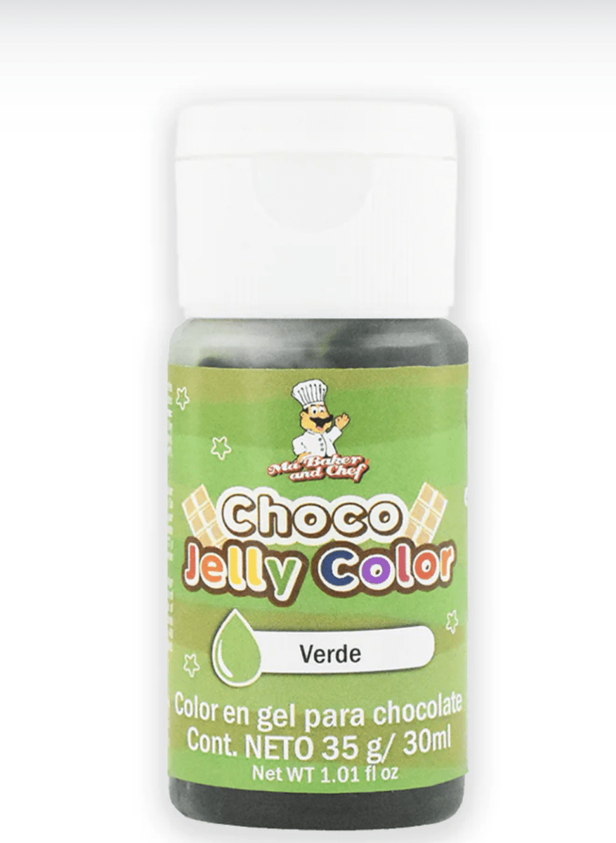 CHOCO JELLY COLOR VERDE GEL PARA CHOCOLATE 35 G1