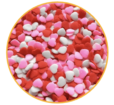 SPRINKLES A-86 - MINI CORAZÓN TRICOLOR / 50G1