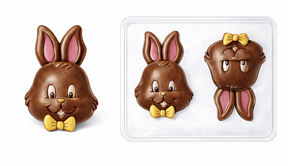 MOLDE N°209 CONEJITO CON CORBATIN - PASCUA1