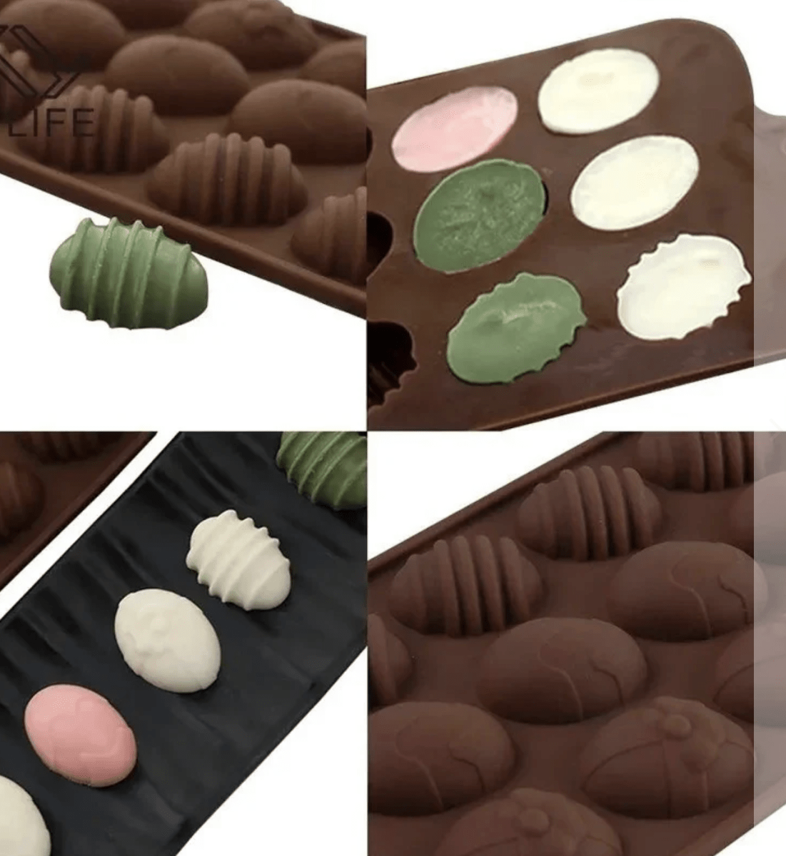 MOLDE DE SILICONA DE HUEVITOS - 1107513