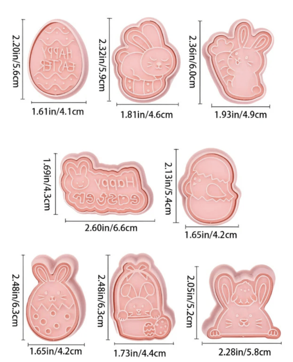 8 CORTADORES DE GALLETA PASCUA - 1111323