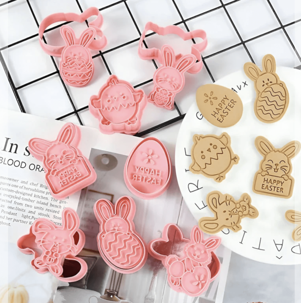 8 CORTADORES DE GALLETA DE PASCUA - 1111313