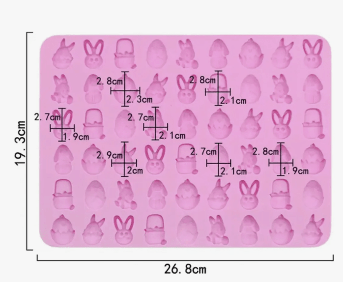 MOLDE DE SILICONA 58 FIGURAS - PASCUA3