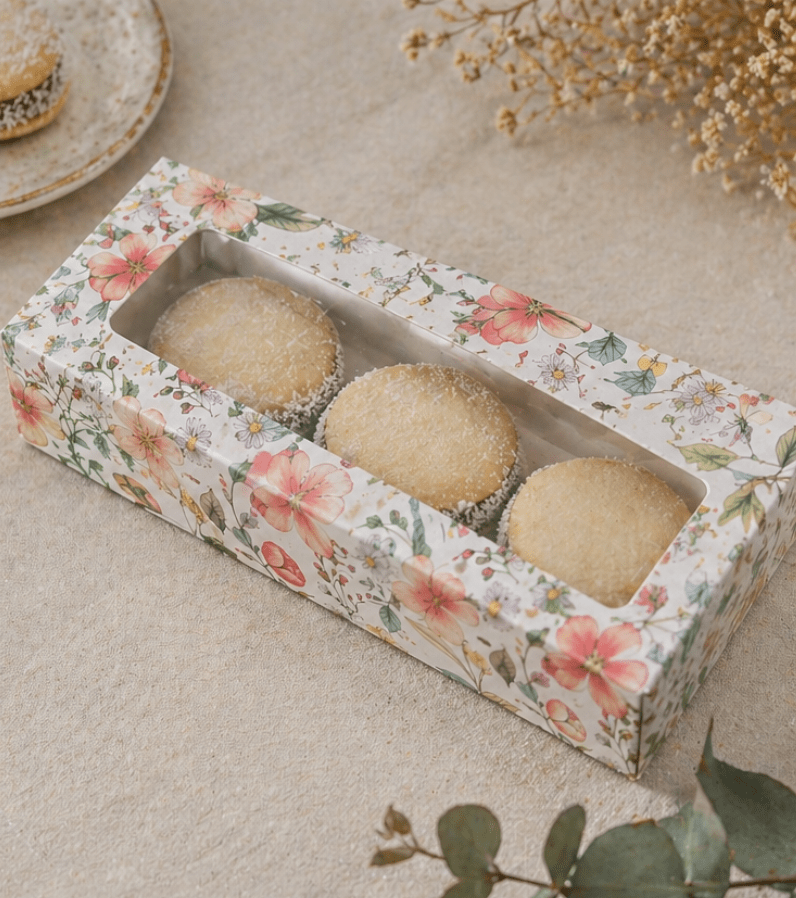 CAJA 3 ALFAJORES DÍA DE LA MAMA - FLORES 12