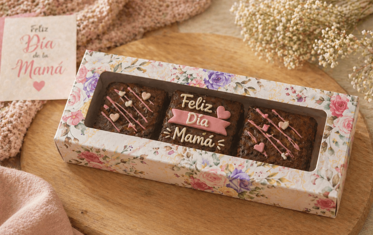 CAJA 3 ALFAJORES DÍA DE LA MAMA - FLORES 32