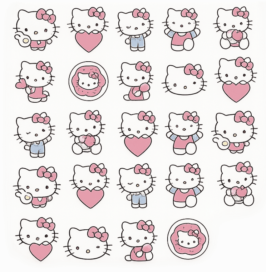 PAPEL ALFAJOR 14X14 HELLO KITHY1