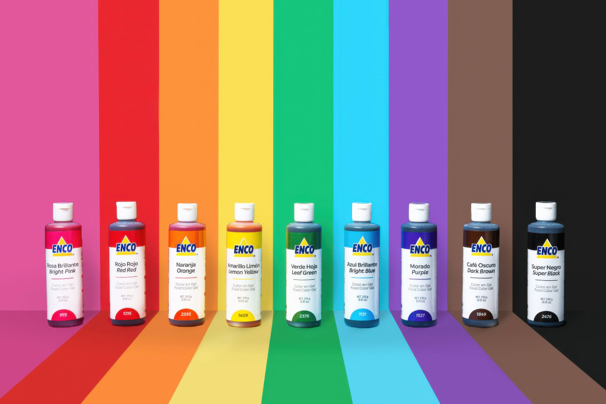 KIT 9 COLORES BASICOS EN GEL 250G ENCO1