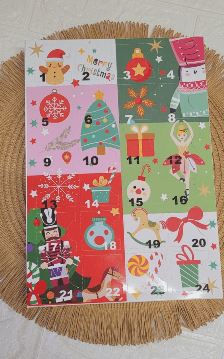 CALENDARIO ADVIENTO CASCANUECES ROJO VERDE1