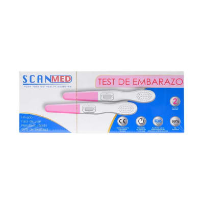 SCANMED TEST DE EMBARAZO X 2 UNIDADES1