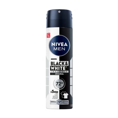 NIVEA MEN DESODORANTE SPRAY INVISIBLE BLACK & WHITE X 150 MILILITROS1