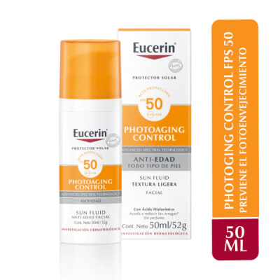 EUCERIN PROTECTOR SOLAR FACTOR 50 FLUIDO ANTIEDAD  X 50 MILILITROS1
