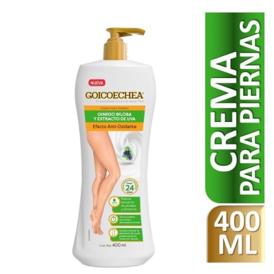 GOICOECHEA GINKGO BILOBA Y EXTRACTO DE UVAS CREMA PARA PIERNAS X 400 MILILITROS1