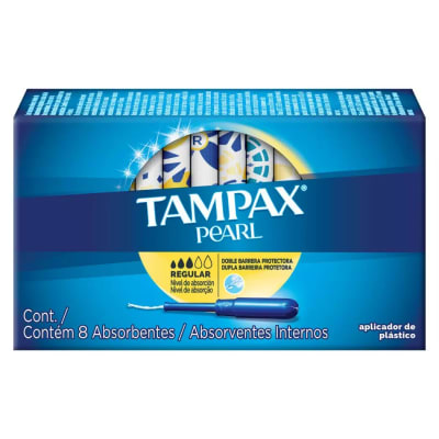TAMPON FEMENINO TAMPAX PEARL REGULAR X 8 UNIDADES1